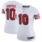 Women's San Francisco 49ers 10# Jimmy Garoppolo Limited White Stitched Jersey
