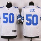Men's Dallas Cowboys 50# Sean Lee Elite White Stitched Jersey