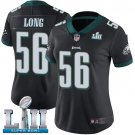 Women's Eagles 56# Chris Long Limited Black Super Bowl LII Stitched Jersey