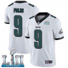 Men's Eagles 9# Nick Foles Limited White Super Bowl LII Stitched Jersey