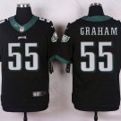 Men's Eagles 55# Brandon Graham Elite Black Stitched Jersey