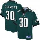 Men's Eagles 30# Corey Clement Game Green Stitched Jersey
