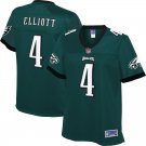 Women's Eagles 4# Jake Elliott Game Green Stitched Jersey