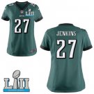 Women's Eagles #27 Malcolm Jenkins Game Green Stitched Jersey