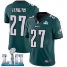 Men's Eagles 27# Malcolm Jenkins Limited Green Super Bowl LII Stitched Jersey