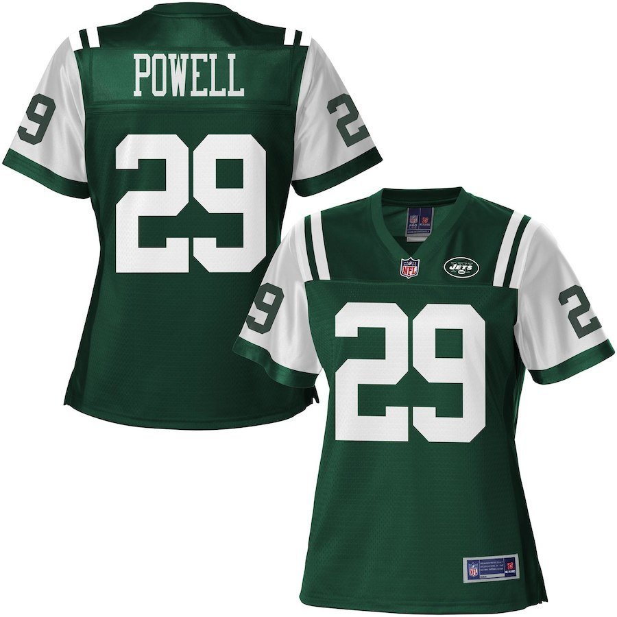 Women's York Jets 29# Bilal Powell Game Green Stitched Jersey