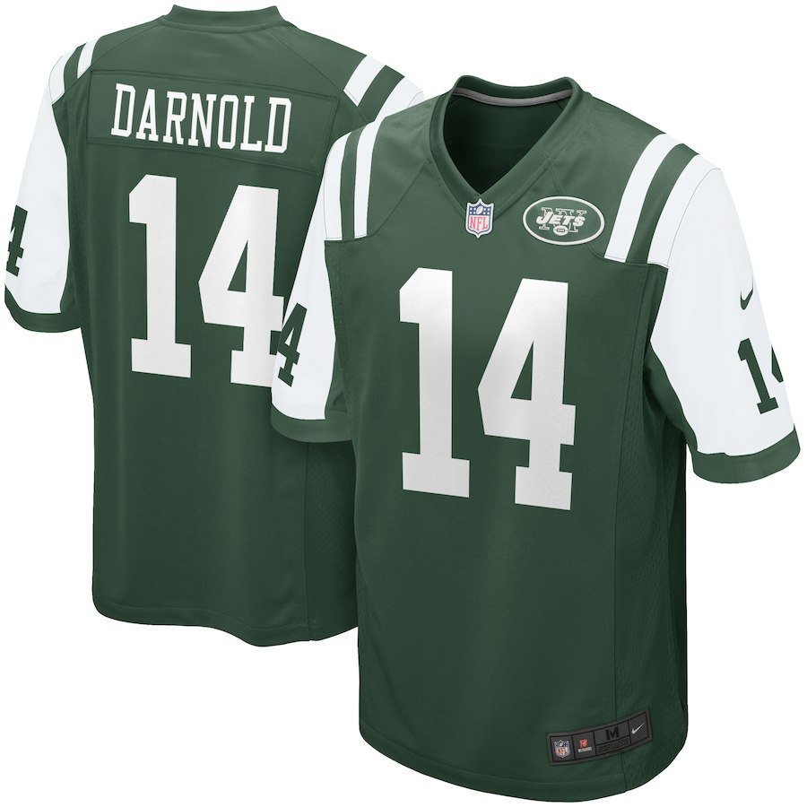 Men's York Jets 14# Sam Darnold Game Green Stitched Jersey