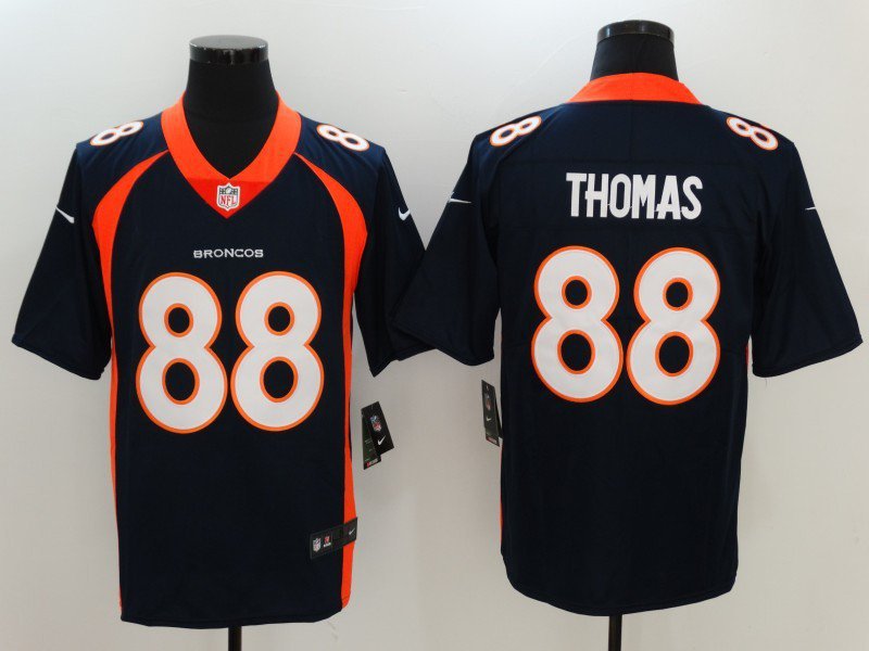 Men's Denver Broncos 88# Demaryius Thomas Limited Navy Stitched Jersey