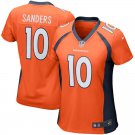 Women's Denver Broncos 10# Emmanuel Sanders Game Orange Stitched Jersey