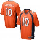 Men's Denver Broncos 10# Emmanuel Sanders Game Orange Stitched Jersey