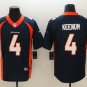Men's Denver Broncos 4# Case Keenum Limited Navy Stitched Jersey