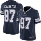 Men's Dallas Cowboys 97# Taco Charlton Game Navy Stitched Jersey