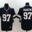 Men's Dallas Cowboys 97# Taco Charlton Limited Navy Blue Stitched Jersey