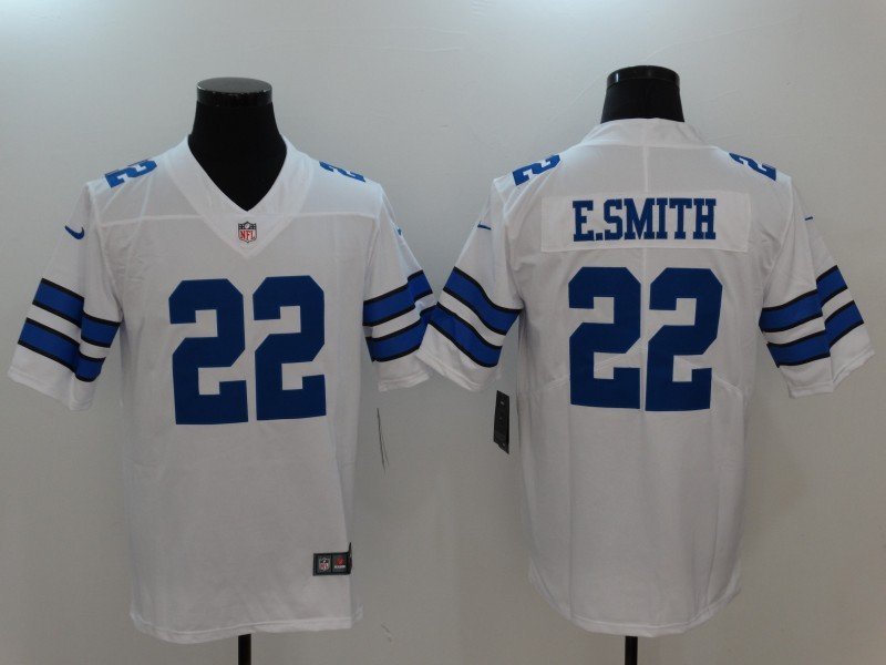 Men's Dallas Cowboys 22# Emmitt Smith Limited White Stitched Jersey