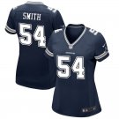 Women's Dallas Cowboys 54# Jaylon Smith Navy Stitched Jersey