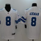 Men's Dallas Cowboys 8# Troy Aikman Limited White Stitched Jersey