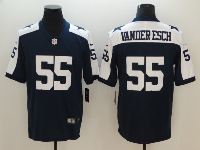 Men's Dallas Cowboys 55# Leighton Vander Esch Limited Navy Blue ...