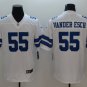 Men's Dallas Cowboys 55# Leighton Vander Esch Limited White Stitched Jersey