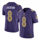 Men's Baltimore Ravens 8# Lamar Jackson Limited Purple Stitched Jersey