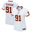 Women's Washington Redskins 91# Ryan Kerrigan White Stitched Jersey