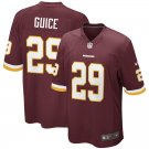 Men's Washington Redskins 29# Derrius Guice Game Red Burgundy Stitched Jersey
