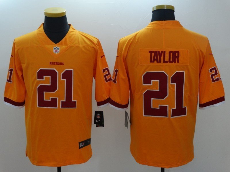 Men's Washington Redskins 21# Sean Taylor Limited Orange Stitched Jersey