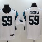 Men's Carolina Panthers 59# Luke Kuechly Limited White Stitched Jersey
