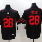 Men's San Francisco 49ers 28# Carlos Hyde Limited Black Stitched Jersey