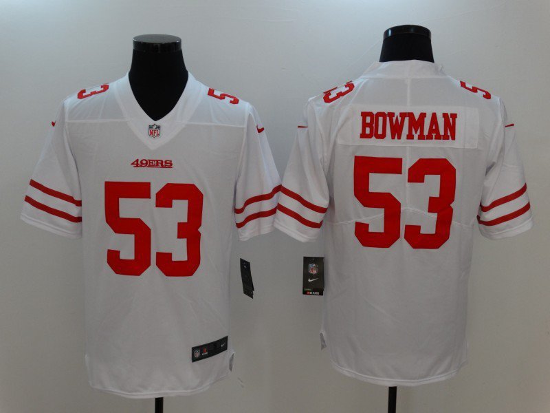 Men's San Francisco 49ers 53# NaVorro Bowman Limited White Stitched Jersey