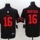 Men's San Francisco 49ers 16# Joe Montana Limited Black Stitched Jersey