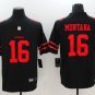 Men's San Francisco 49ers 16# Joe Montana Limited Black Stitched Jersey