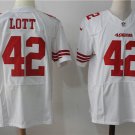 Men's San Francisco 49ers 42# Ronnie Lott Limited White Stitched Jersey