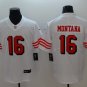 Men's San Francisco 49ers 16# Joe Montana Limited White Stitched Jersey