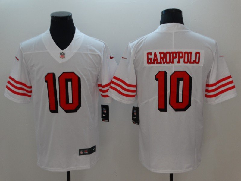 Men's San Francisco 49ers 10# Jimmy Garoppolo Limited White Stitched Jersey