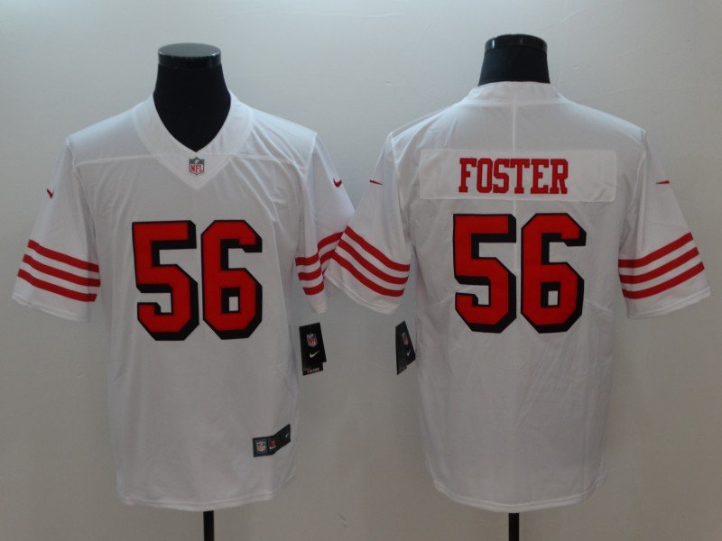Men's San Francisco 49ers 56# Reuben Foster Limited White Stitched Jersey