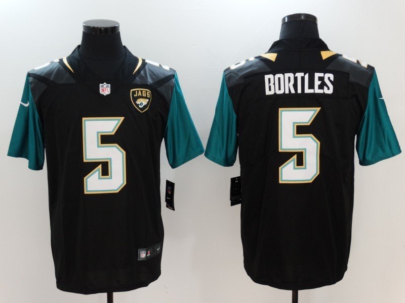 Men's Jacksonville Jaguars 5# Blake Bortles Limited Black Stitched Jersey