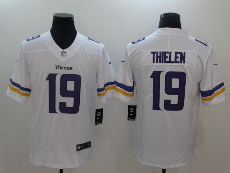 Men's Minnesota Vikings 19# Adam Thielen Limited White Stitched Jersey