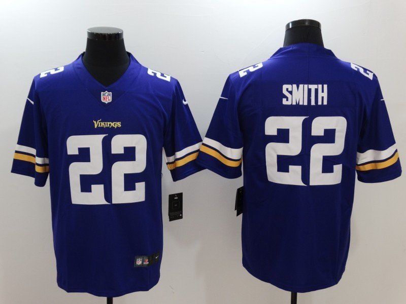 Men's Minnesota Vikings 22# Harrison Smith Limited Purple Stitched Jersey