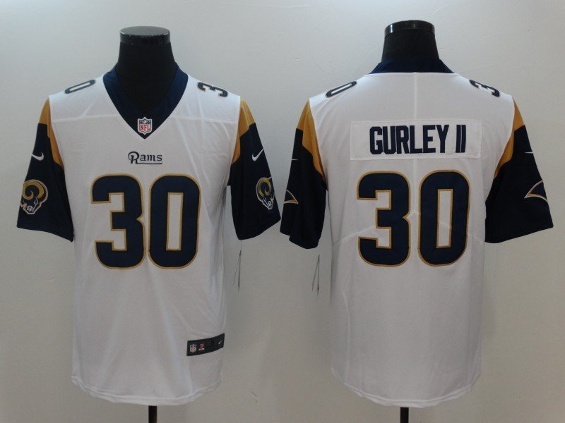 Men's Los Angeles Rams 30# Todd Gurley Limited White Stitched Jersey