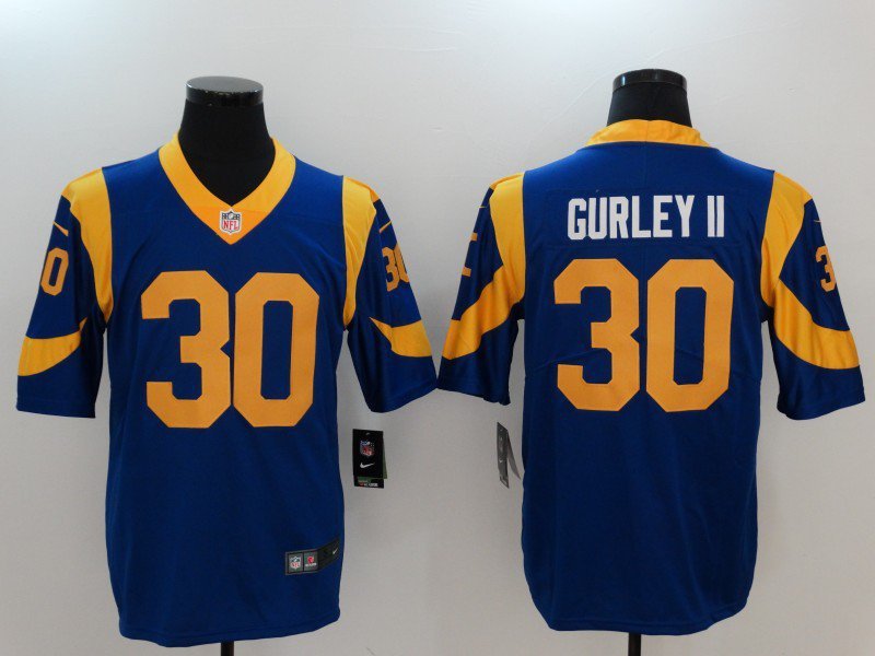 Men's Los Angeles Rams 30# Todd Gurley Limited Blue Stitched Jersey