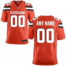 Men's Cleveland Browns Custom Name And Number Elite Orange Stitched Jersey