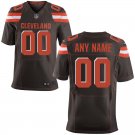 Men's Cleveland Browns Custom Name And Number Elite Brown Stitched Jersey