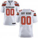 Men's Cleveland Browns Custom Name And Number Elite White Stitched Jersey