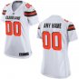 Women's Cleveland Browns Custom Name And Number Game Limied White Stitched Jersey