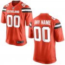 Men's Cleveland Browns Custom Name And Number Game Limied Orange Stitched Jersey