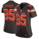 Women's Cleveland Browns 95# Myles Garrett Game Brown Stitched Jersey