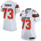 Women's Cleveland Browns 73# Joe Thomas Game White Stitched Jersey
