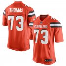 Men's Cleveland Browns 73# Joe Thomas Game Orange Stitched Jersey