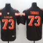 Men's Cleveland Browns 73# Joe Thomas Limited Brown Stitched Jersey