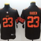 Men's Cleveland Browns 23# Joe Haden Limited Brown Stitched Jersey